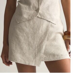 Quince 100% European Linen Skort Flax size 0